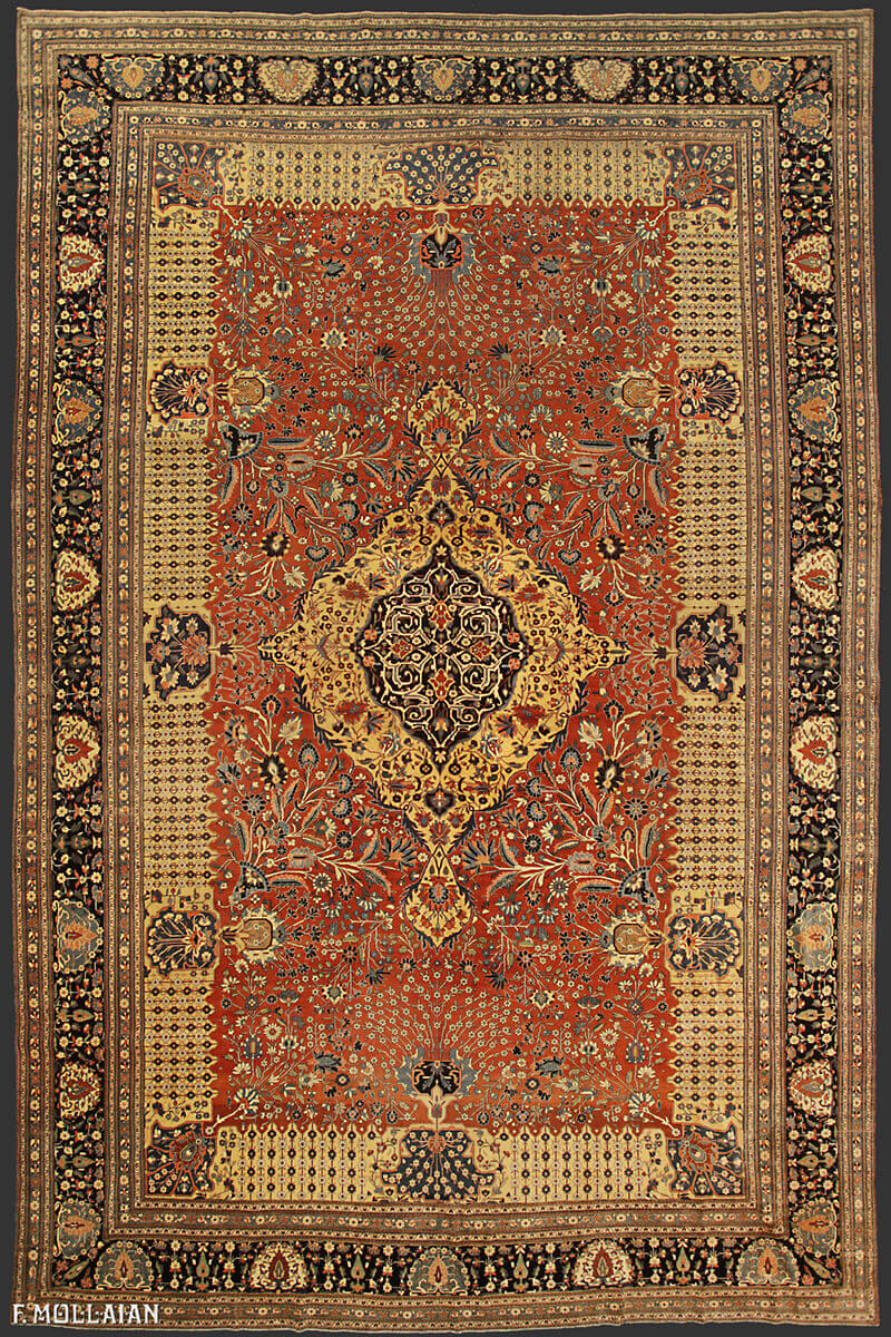 Antique Persian Kashan Mohtasham Carpet n°:36868895